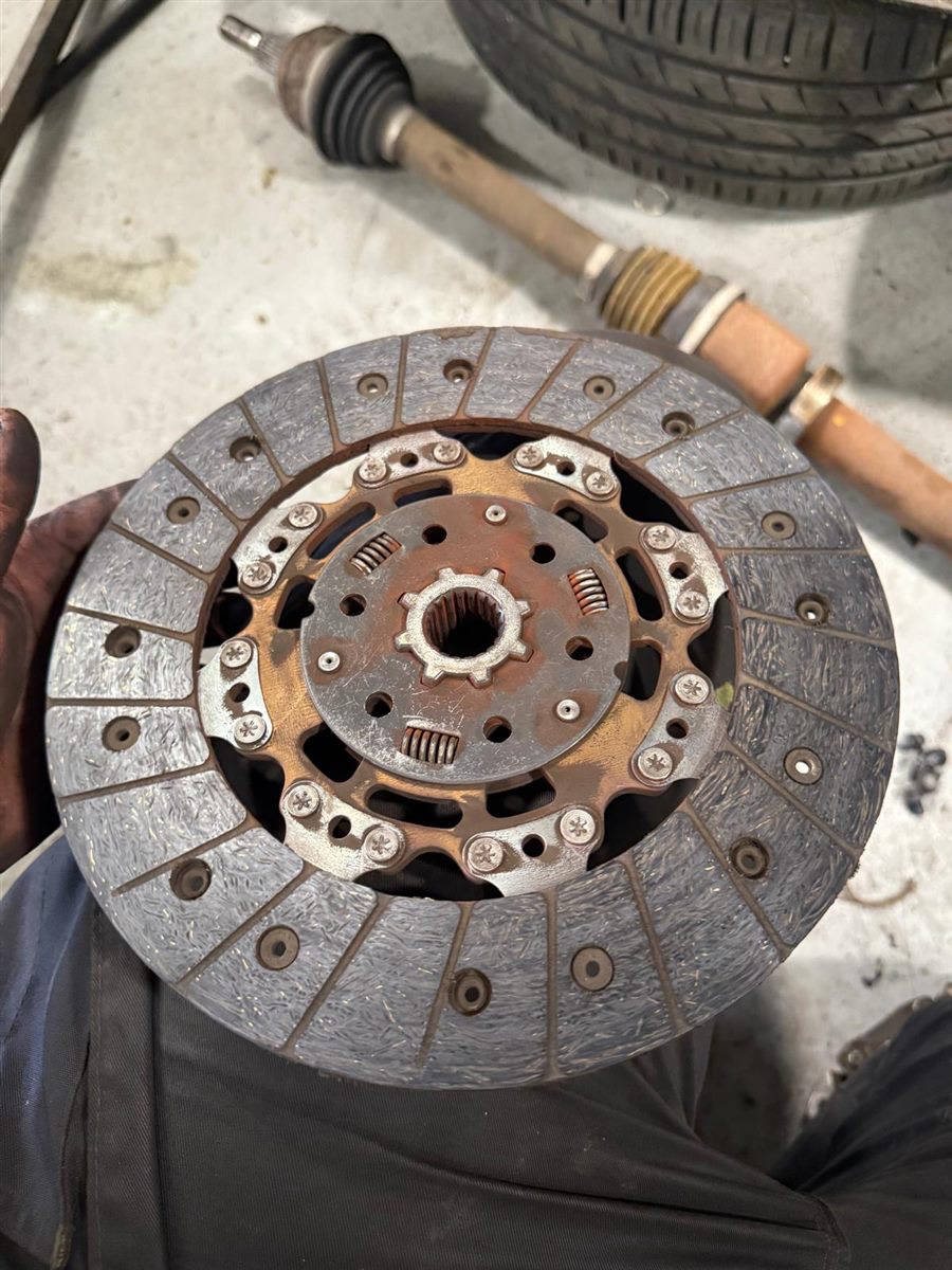 Clutch worn to the rivets — replaced