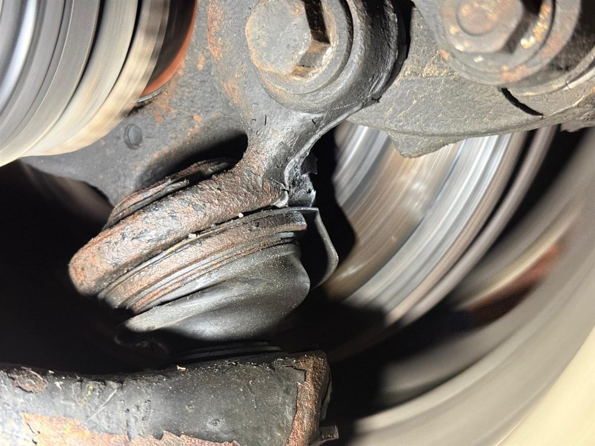 Split CV boot found on inspection